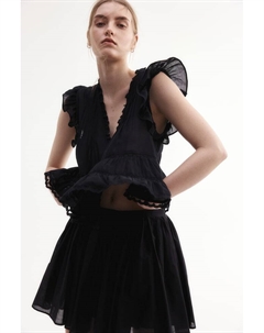 Блузка с кантом, черный H&m