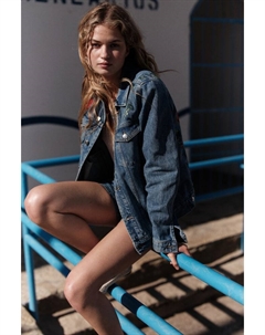 Вышитая джинсовая куртка, мультиколор H&m