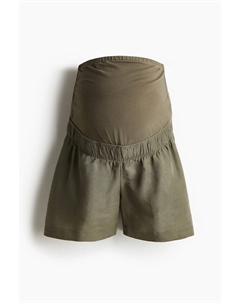 Шорты для мамы из льняной смеси, зеленый H&m