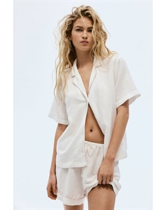 Пижама из льняной смеси, белый H&m