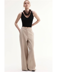 Широкие элегантные брюки, бежевый H&m