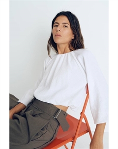 Рубашка с рукавами-фонариками, белый H&m