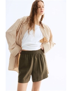 Шорты из льняной смеси, зеленый H&m