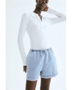 Джинсовые шорты с завязками на шнурке, синий H&m