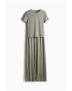 Пижама из трикотажного джерси с пуантами, зеленый H&m