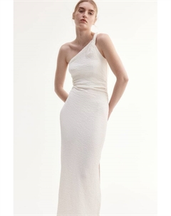 Платье-Футляр с вырезом на одно плечо, белый H&m