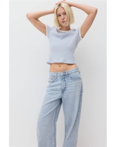 Футболка, облегающая фигуру, голубой H&m