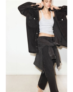 Прямые обычные джинсы, черный H&m