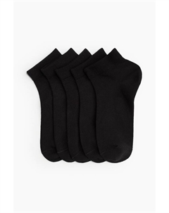 5 пар коротких носков, черный H&m