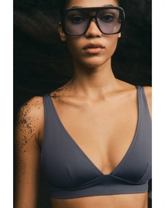 Мягкий треугольный верх бикини, синий H&m