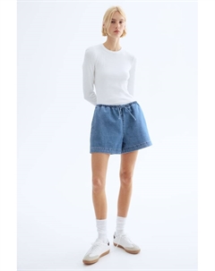 Джинсовые шорты с завязками на шнурке, синий H&m
