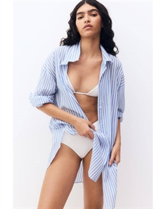 Длинная хлопковая блузка, мультиколор H&m