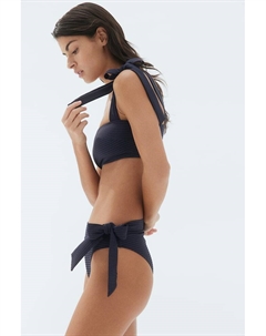 Плавки бикини с высокой талией и завязками, синий H&m