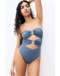 Купальник бандо с уплотненными чашками, синий H&m