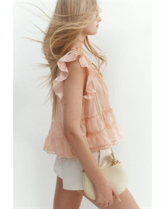 Блузка с кантом, розовый H&m