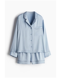 Атласная пижама, голубой H&m