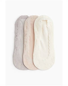 Упаковка из 3 кружевных носков, очень низкая посадка, мультиколор H&m