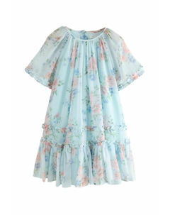 Повседневное платье REGULAR FIT - SLEEVE, синий Next