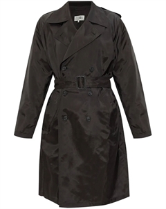 Тренч с поясом, черный Mm6 maison margiela