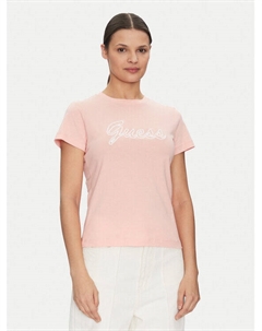 Облегающая футболка V5GI02 K9RM1, розовый Guess