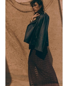 Юбка, имитирующая вязание крючком, коричневый H&m