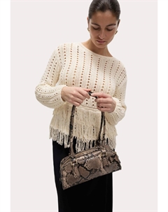 Джемпер TEXTURED FRINGE, бежевый Marks & spencer