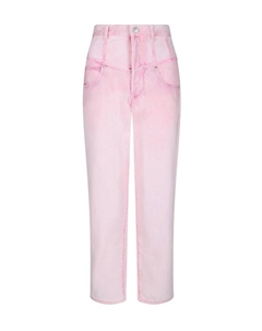Легкие хлопковые зауженные джинсы, розовый Isabel marant