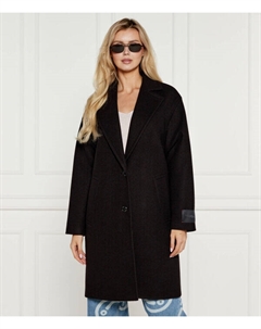 Пальто женское Матеа-1 свободного кроя с добавлением шерсти, черный Hugo