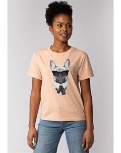 Футболка с принтом EIN FESCHER HUND, коралловый Watapparel