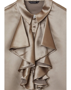 Блузка на пуговицах, серо-коричневый Calliope