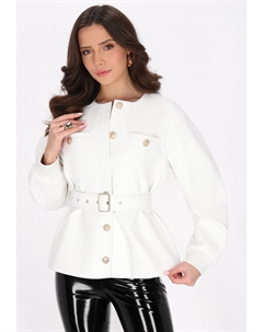 Куртка из искусственной кожи, молочный Faina