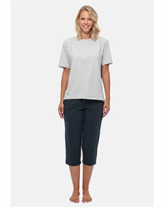 Пижамный комплект SET, сине-серый Schiesser