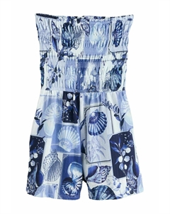 Комбинезон BANDEAU SHIRRED REGULAR FIT, синий Next