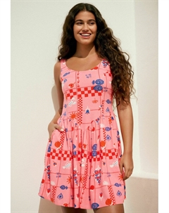 Повседневное платье SLEEVELESS SCOOP NECK WAISTED MINI, розовый Next