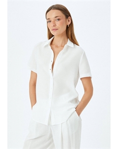 Блузка на пуговицах SHORT SLEEVE, молочный Koton