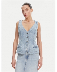 Жилет стандартного кроя W5GN89 D5B96, синий Guess