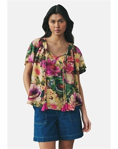 Блуза SHORT SLEEVE TIE NECK BARDOT, розовый Next