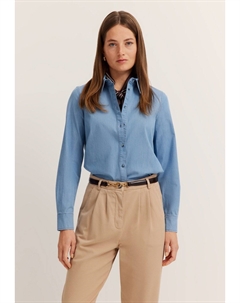 Блузка на пуговицах, светло-голубой Bugatti