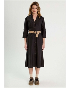 Платье-рубашка AUSGESTELLTES MIT GÜRTEL, черный Cache cache