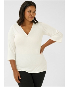 Топ с длинными рукавами WINNI 3/4 SLEEVE, молочный Kaffe curve