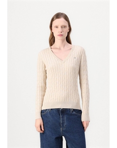 Свитер STRETCH CABLE V NECK, песочный Gant