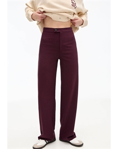 Брюки STRAIGHT-LEG DARTED -SMART, бордовый Pull & bear