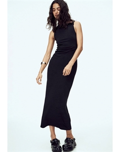 Платье из джерси GATHERED, черный Pull & bear