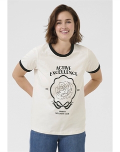 Футболка с принтом FLORA, молочный Kaffe