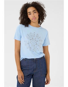 Футболка с принтом KAHANNA WITH ROUND NECK, синий Kaffe