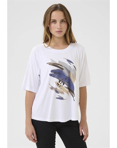 Футболка с принтом LONNY WITH ROUND NECK, белый Kaffe