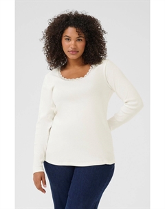 Топ с длинными рукавами BRITT, молочный Kaffe curve