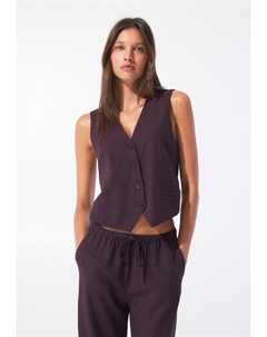 Жилет, темно-красный Pull & bear