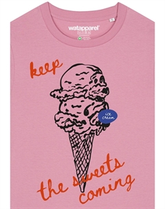 Футболка с принтом ICE CREAM, светло-розовый Watapparel