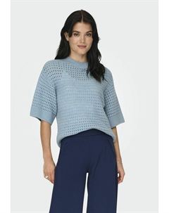 Джемпер RUNDHALS ELBÜNDCHEN TIEF ANGESETZTE SCHULTER, светло-голубой Jdy